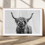 Fanny Scottish Highland Cow Cattle Art Print Farmhouse Wall Art Canvas Print