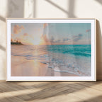 Beach Wall Art, Stunning Ocean Sunset Canvas Print with Coastal Design for Relaxing Home Decor