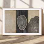 Tree Rings Canvas Wall Art Print, Minimalist Natural History in Modern Decor