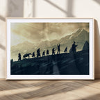 Fellowship Journey Wall Art | Fantasy Adventure Canvas Print