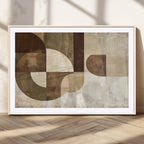 Wabi Sabi Geometric Wall Art | Abstract Modern Minimalist Canvas Print