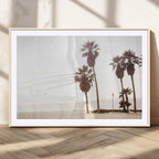 Coastal Light Wall Art Canvas Print, Framed Relaxing Shoreline Art, Minimalist Ocean Tropical Decor