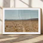 Desert Plains Wall Art Canvas Print, Golden Light Over Dry Grass and Open Horizon