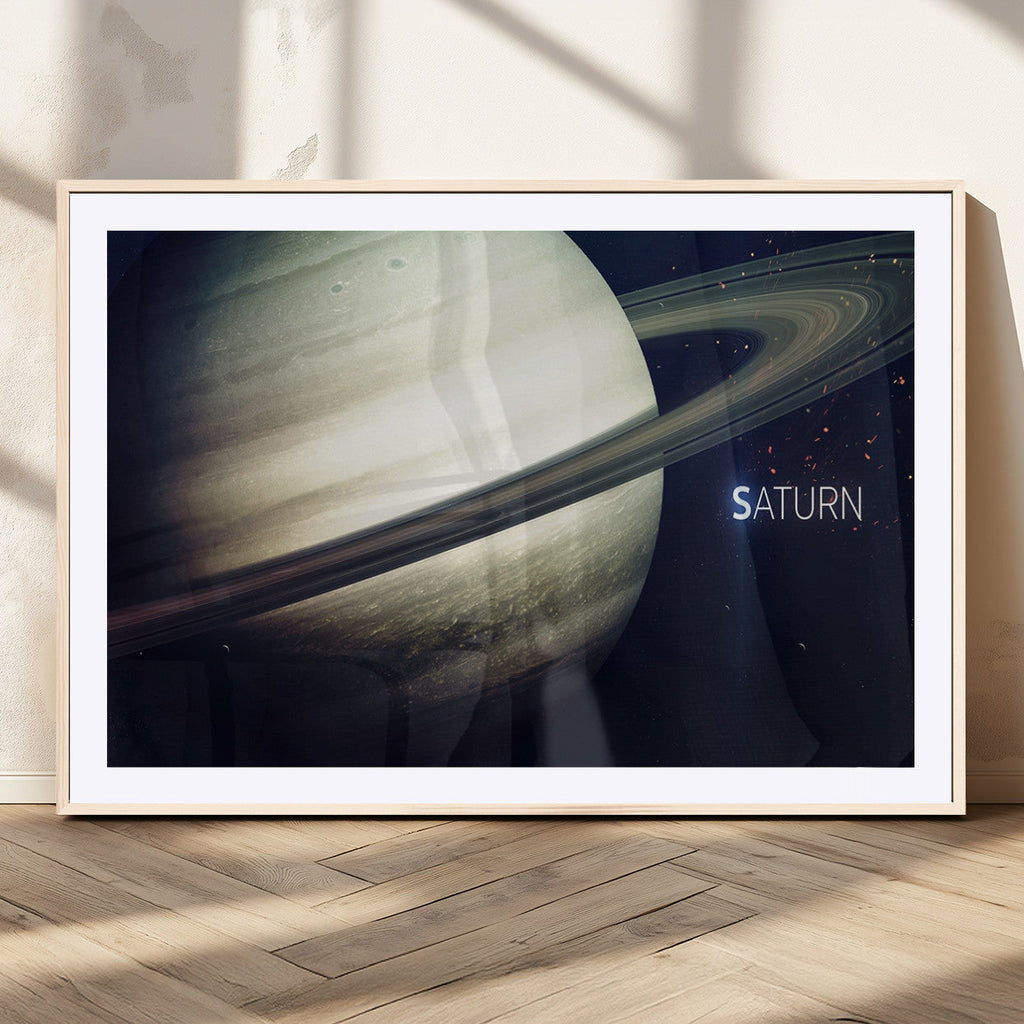 Framed Saturn Wall Art Canvas Print