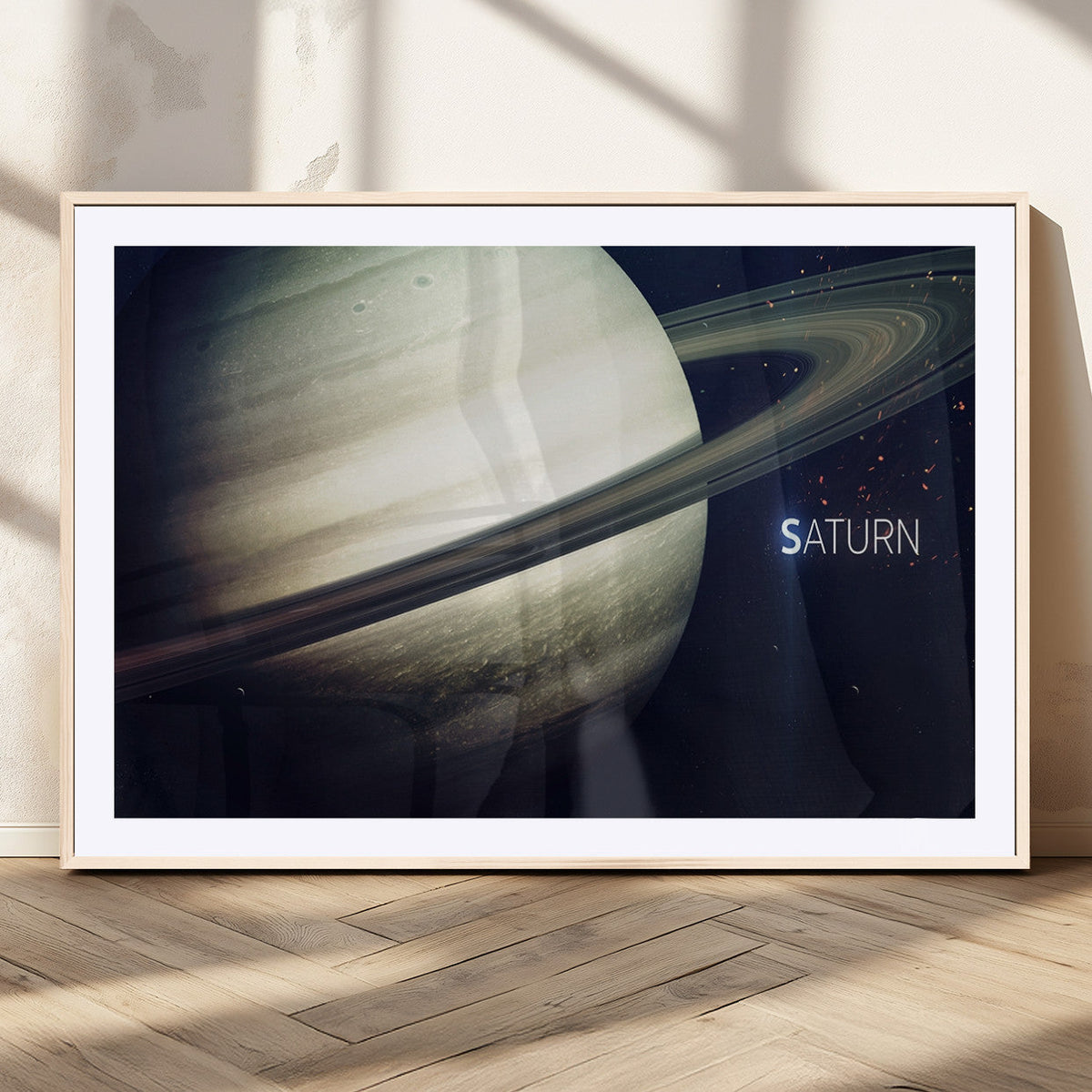Framed Saturn Wall Art Canvas Print
