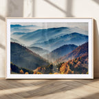 Mountains Forest Autumn Wall Art Canvas Print