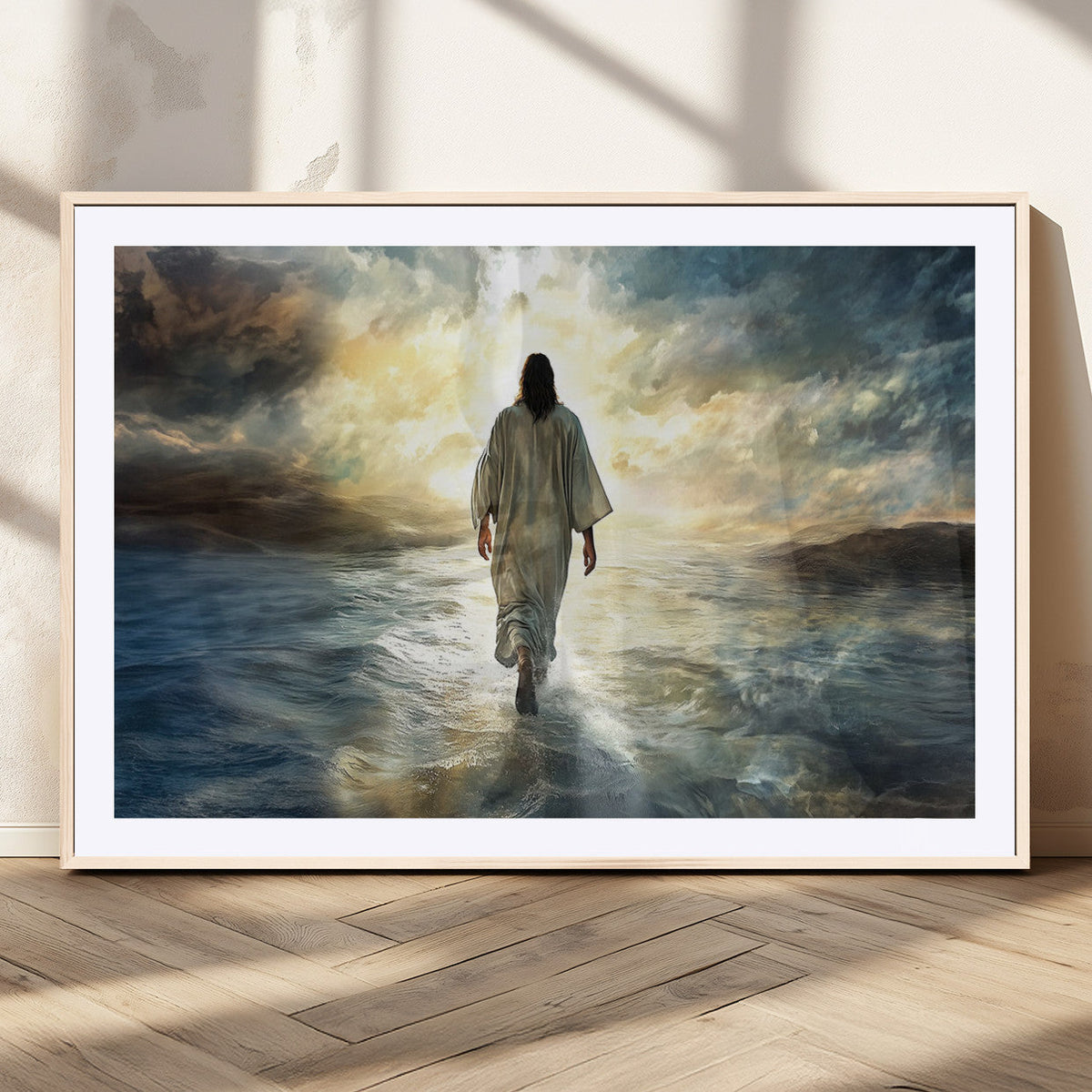 Jesus Walking on Water Wall Art | Canvas Print | Ready to Hang