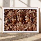 Indian Woman Statue Wall Art Canvas Print
