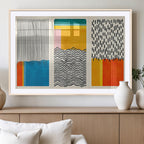 Canvas Print Wall Art Abstract Illustration Art Boho, Framed Abstract Boho Art