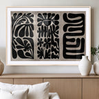 Canvas Print Wall Art Abstract Art Boho, Framed Boho Art
