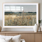 Wildflower Field Wall Art Canvas | Nature-Inspired Landscape Canvas Print for Living Room or Office