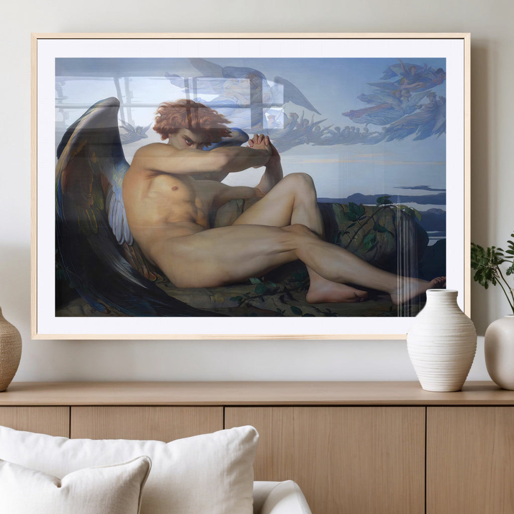 Fallen Angel Wall Art Canvas Print, Alexandre Cabanel Classic Art Reproduction
