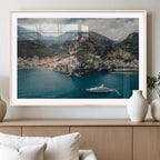 Amalfi Coast Wall Art | Framed Italian Seaside Canvas