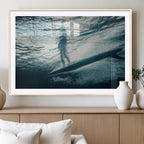 Underwater Surf Wall Art | Framed Ocean Wave Canvas Artwork