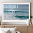 Ocean Swell Wall Art Canvas Print, Framed Surf Waves and Blue Water Scene