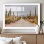Desert Cactus Wall Art | Framed Southwestern Canvas Artwork
