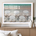 Calm Beach Wall Art | Framed Turquoise Water Canvas Artwork