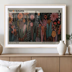 Modern Japanese Wall Art Canvas Print, Framed Abstract Mount Fuji Zen Landscape