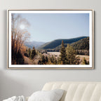 Rustic Landscape Wall Art Canvas Print, Serene Valley Scene
