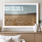 Desert Plains Wall Art Canvas Print, Golden Light Over Dry Grass and Open Horizon