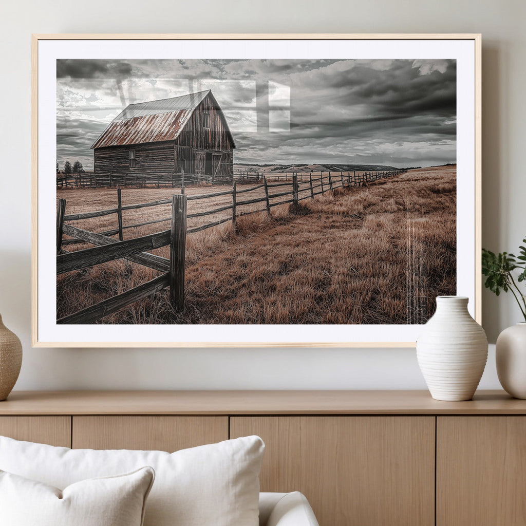 Rustic Weathered Barn Wall Art Canvas Print