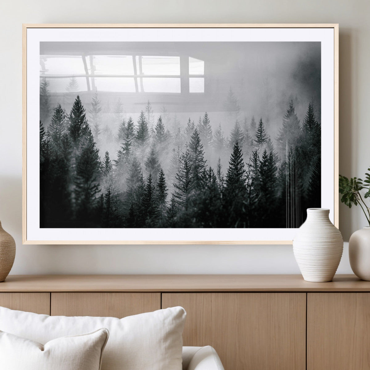 Desert Cactus Wall Art Canvas Print, Framed Baja Desert Art, Pastel Southwestern Decor