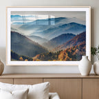 Misty Mountain Sunrise Triptych Canvas Print | Autumn Landscape Wall Art