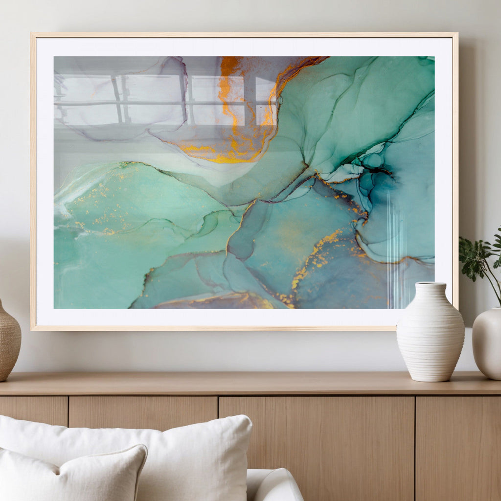 Colorful Marble Fluid Effect Canvas Wall Art Print