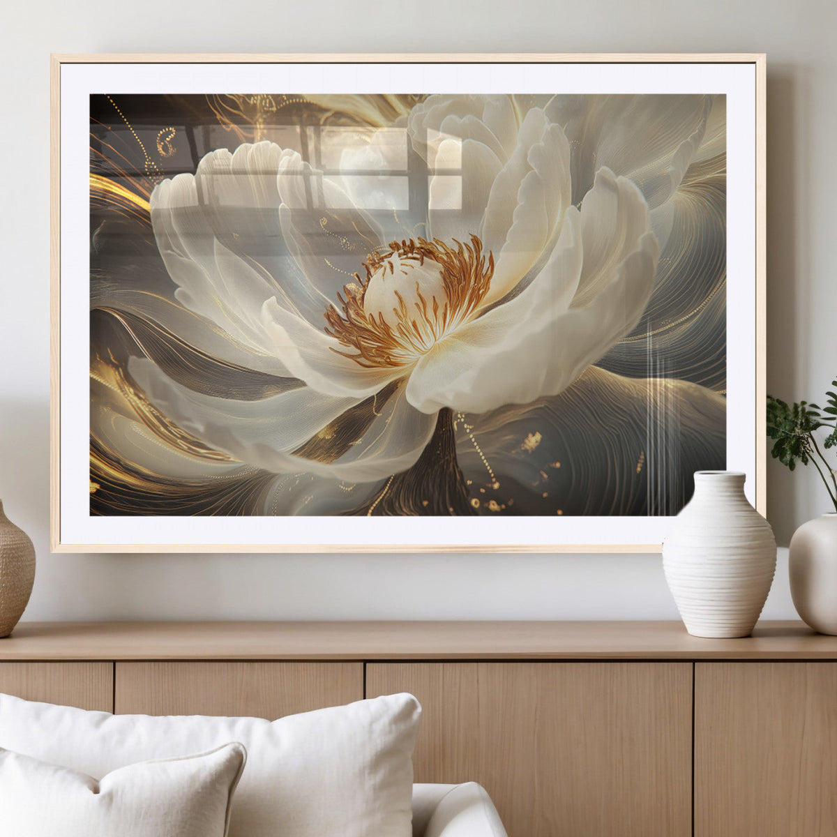 Abstract Floral Wall Art Canvas Print