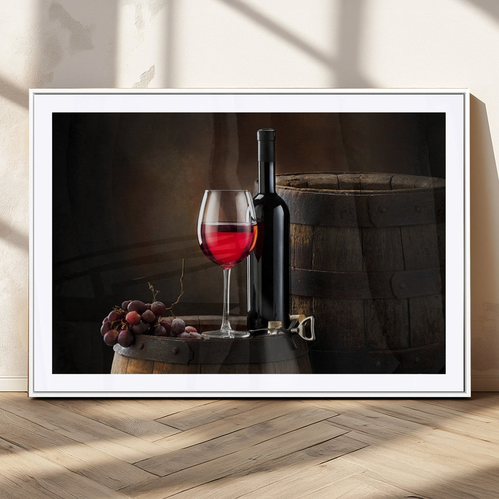 Red Wine and Bottle Canvas Print
