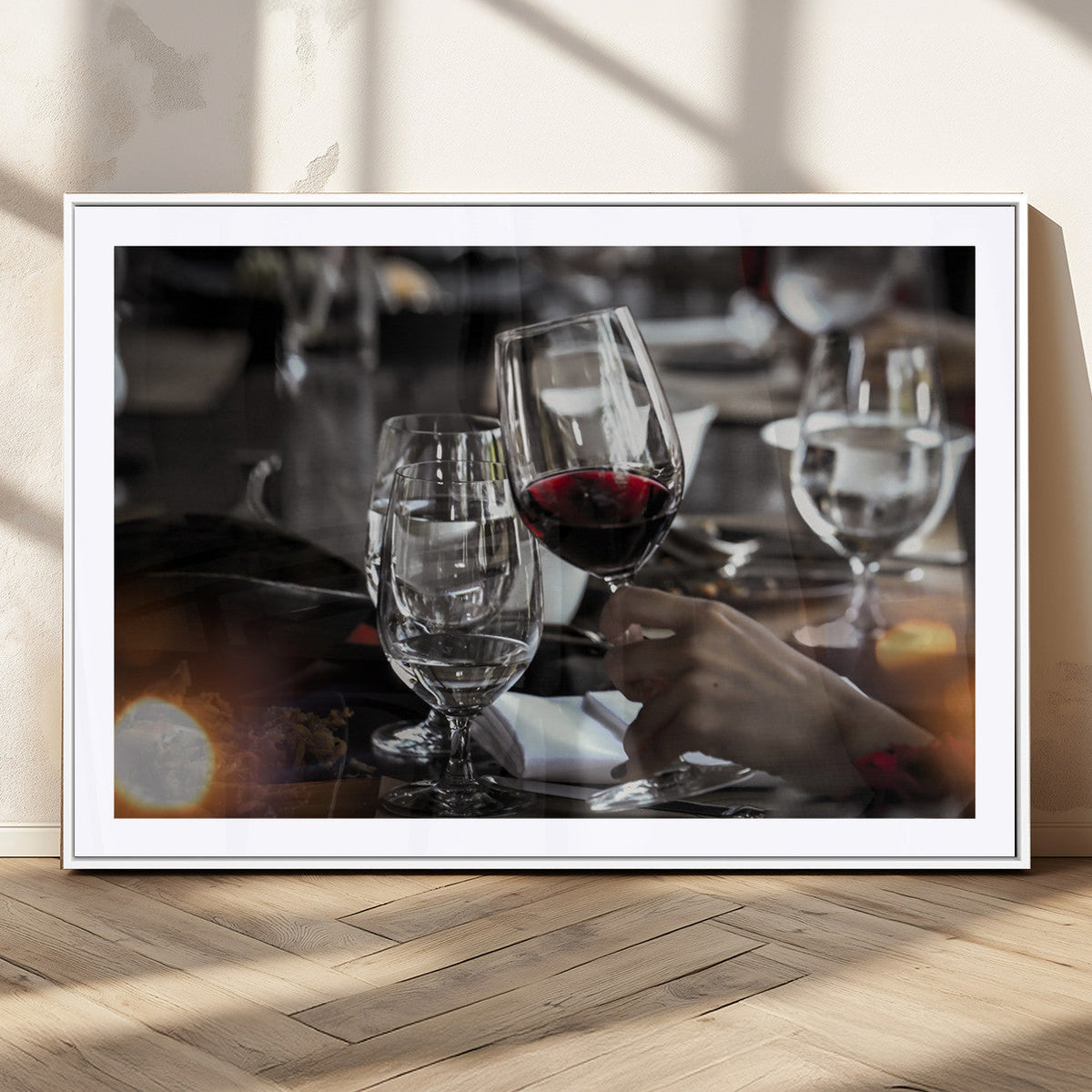 Red Wine and Glass Canvas Print