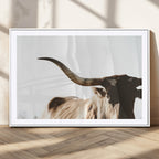 Texas Longhorn Wall Art Canvas Print, 3-Panel