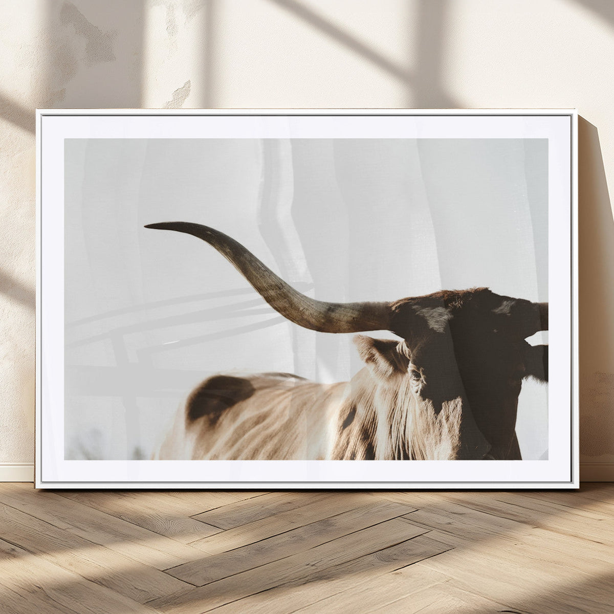Texas Longhorn Wall Art Canvas Print, 3-Panel
