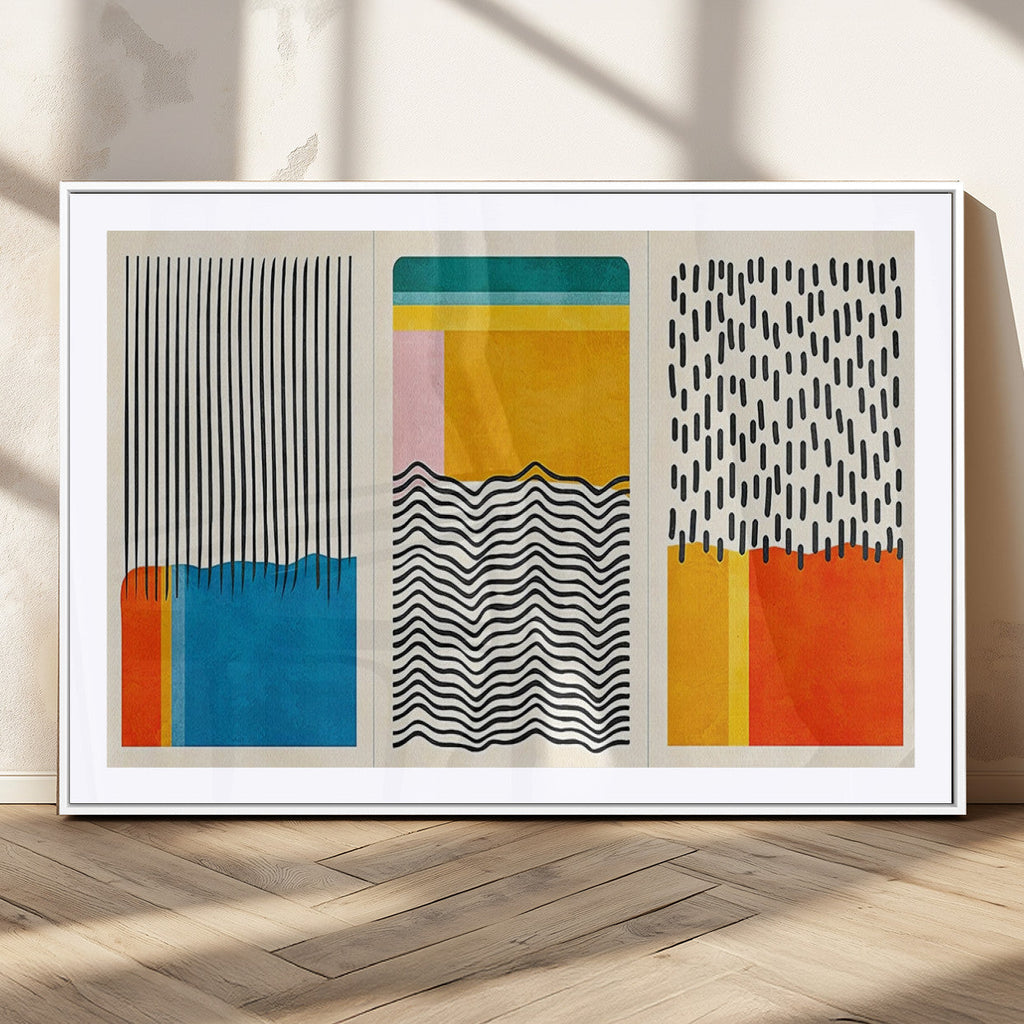 Canvas Print Wall Art Abstract Illustration Art Boho, Framed Abstract Boho Art
