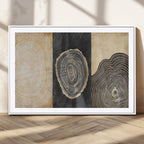 Tree Rings Canvas Wall Art Print, Minimalist Natural History in Modern Decor