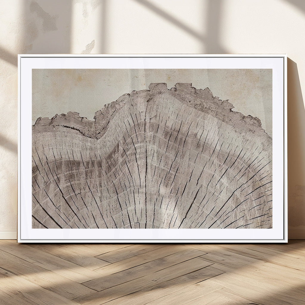 Tree Ring Wall Art Triptych, Rustic Wood Ring Canvas Print