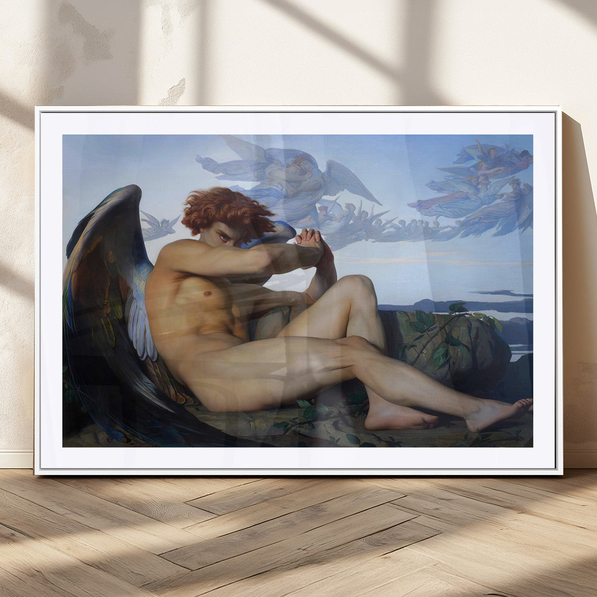 Fallen Angel Wall Art Canvas Print, Alexandre Cabanel Classic Art Reproduction