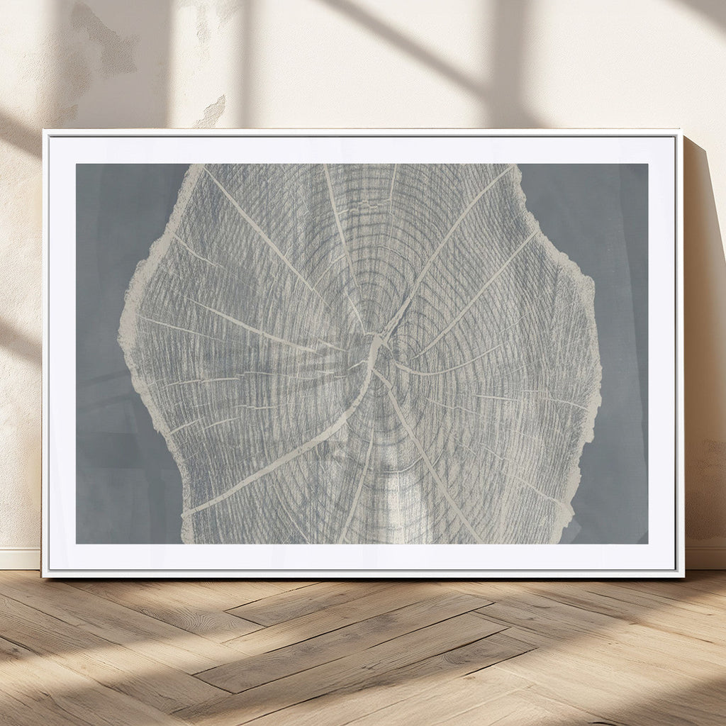 Abstract Tree Ring Wall Art Canvas Print, Framed and Ready to Hang