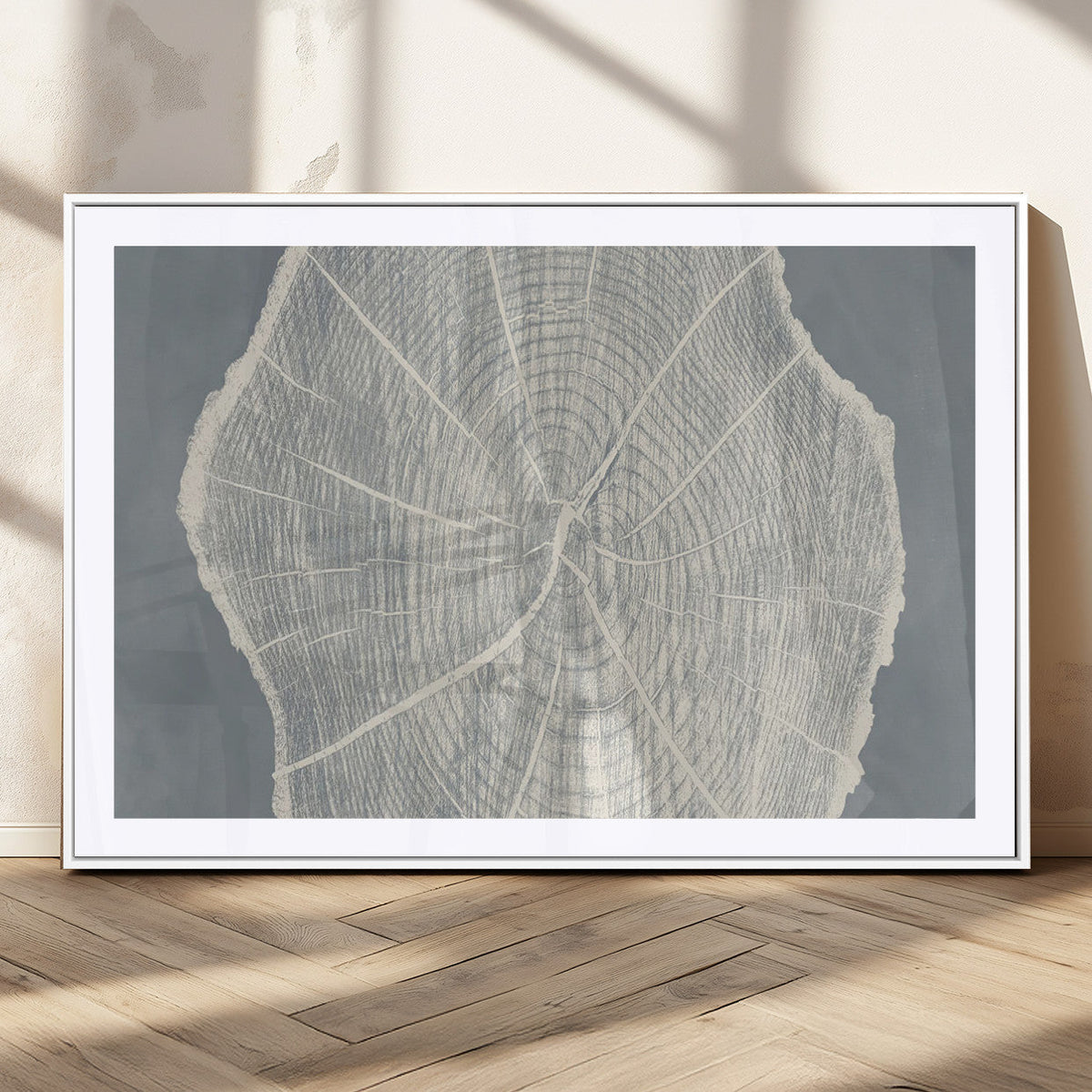 Abstract Tree Ring Wall Art Canvas Print, Framed and Ready to Hang