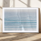 Ocean Wave Surfer Wall Art | Framed Minimal Seascape Canvas