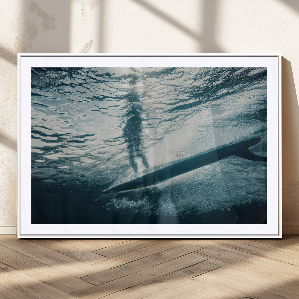 Underwater Surf Wall Art | Framed Ocean Wave Canvas Artwork