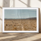 Desert Plains Wall Art Canvas Print, Golden Light Over Dry Grass and Open Horizon