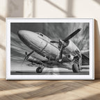 Vintage Airplane on Runway Canvas Print