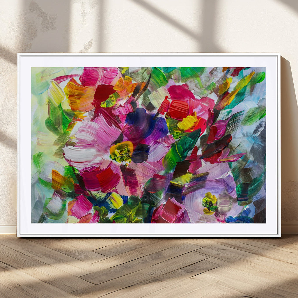 Oil Flower Abstract Canvas Print