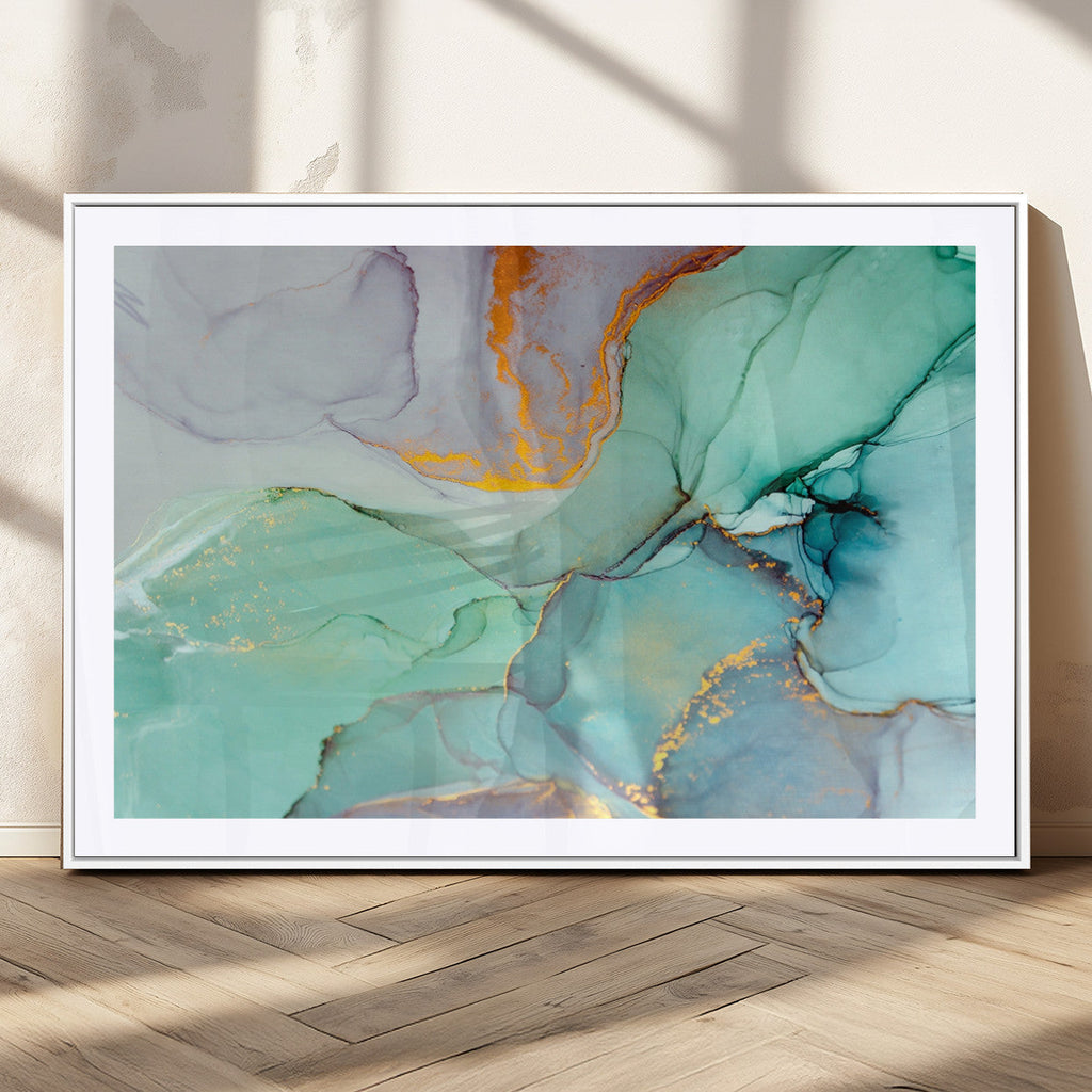 Colorful Marble Fluid Effect Canvas Wall Art Print