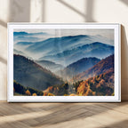 Mountains Forest Autumn Wall Art Canvas Print