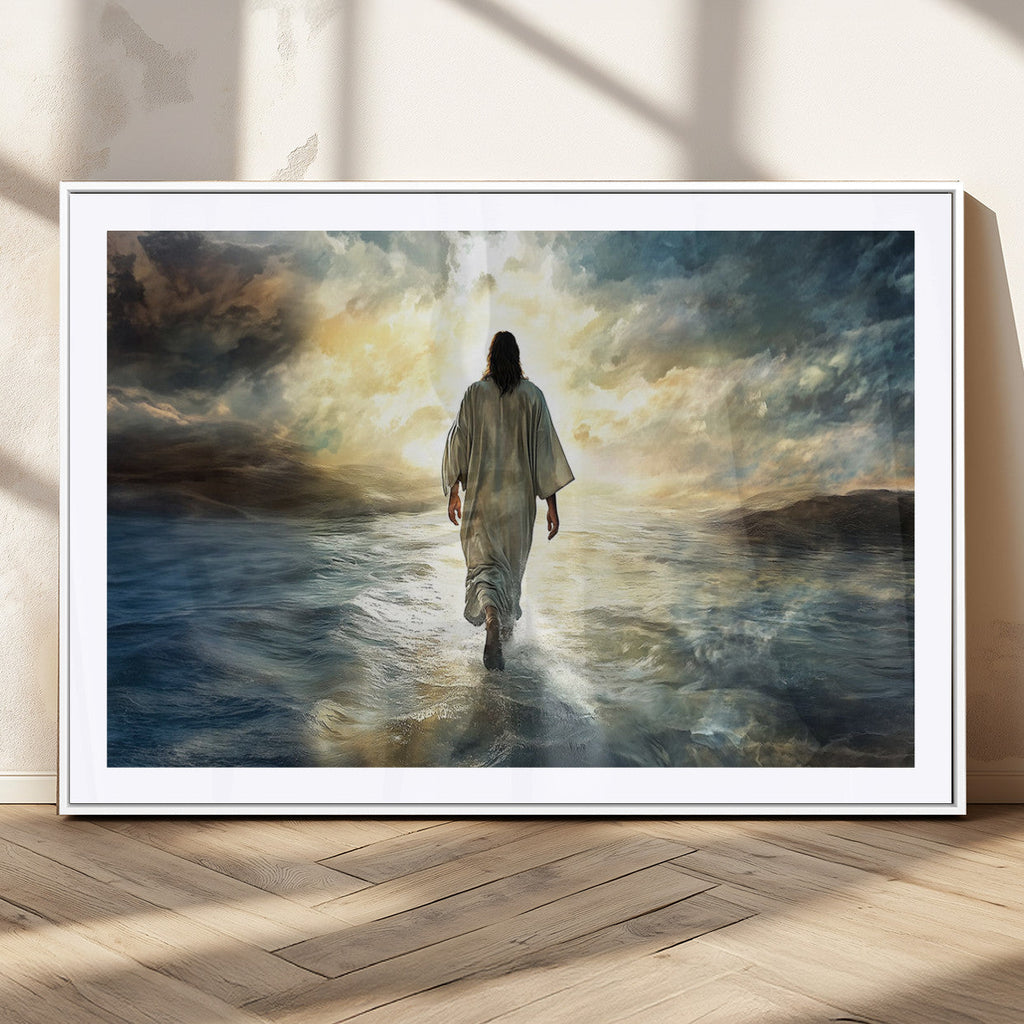 Jesus Walking on Water Wall Art | Canvas Print | Ready to Hang