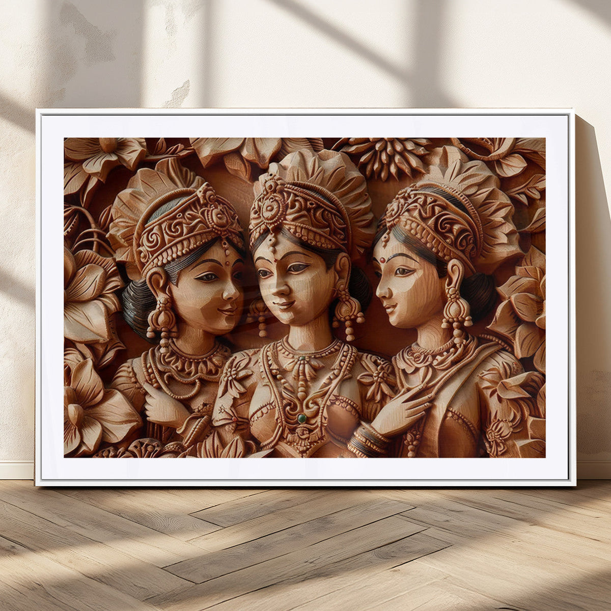 Indian Woman Statue Wall Art Canvas Print