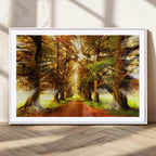 Sunshine in Forest and Trees Wall Art Canvas Print