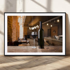 Wine and Bottle Wall Art Canvas Print